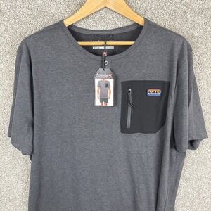 Avalanche Shirt 2 Button Henley Tee Shirt W Chest Patch Gray‎ Men's XXL NEW